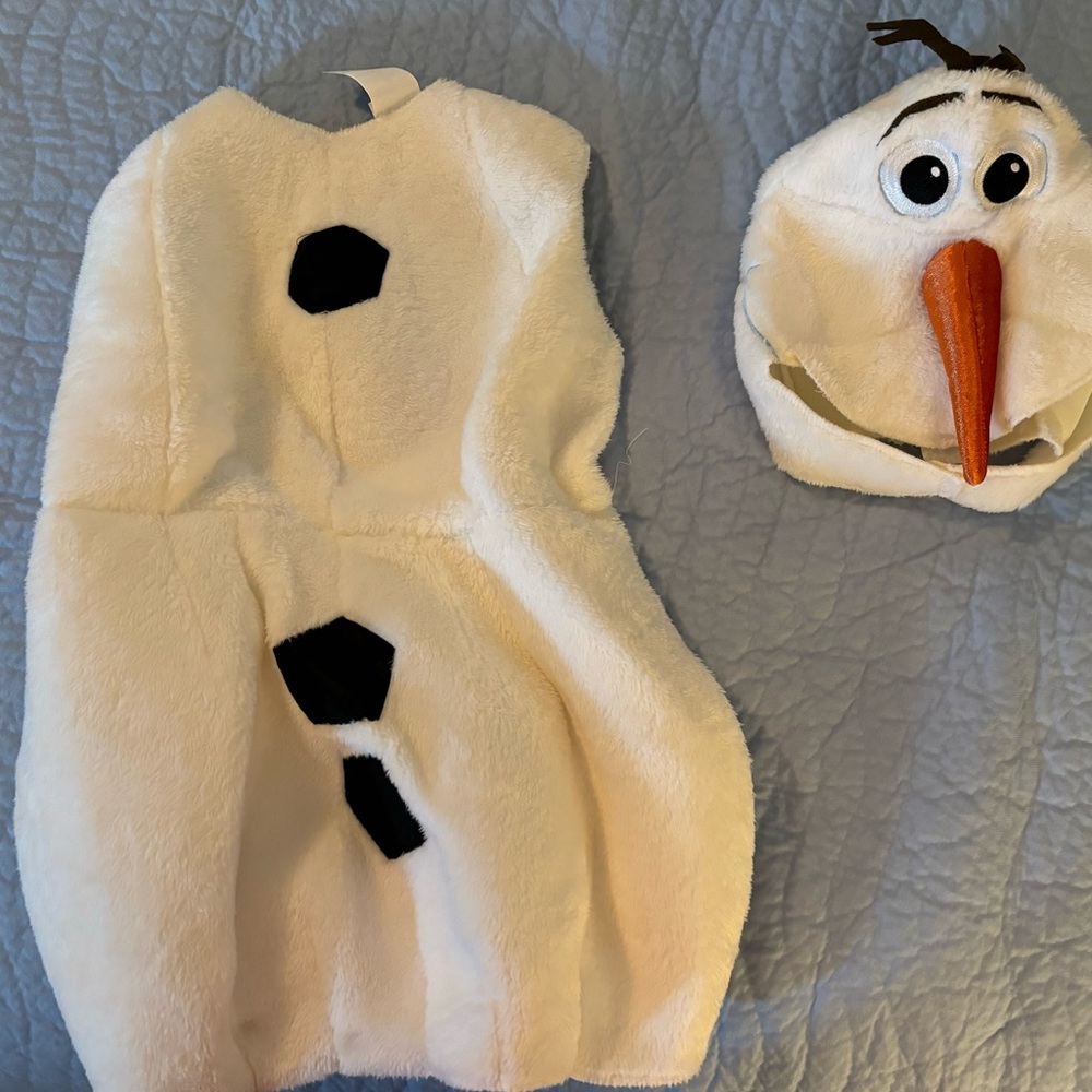 Disney frozen Olaf costume two pieces size 5-6